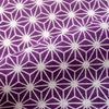Dyeing Anbo Soft Gauze Tenugui Medium Authentic Dyed Cotton with Hemmed Made in 35cm x 100cm "Asanoha Grape" 100% Edges, Japan,