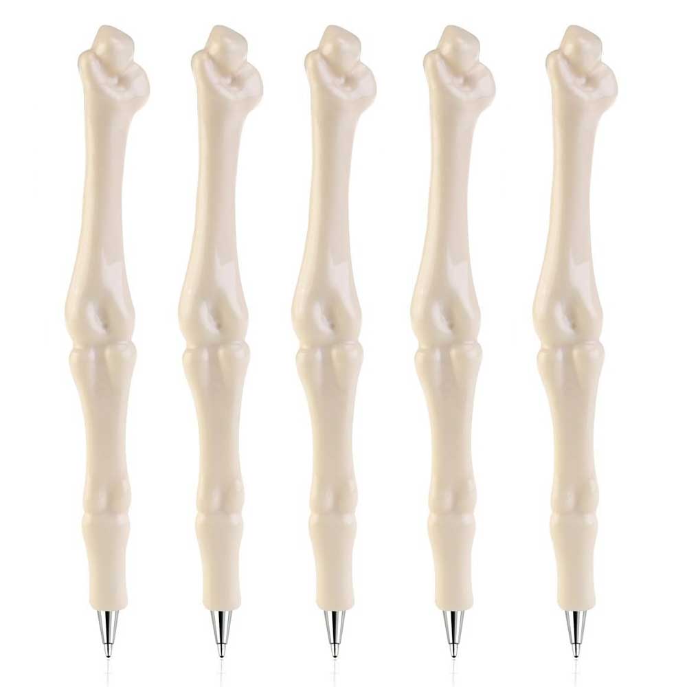 5-10pcs Bone Ballpoint Pen Creative Novelty Pens Black Ink for Halloween Artist  Nurse School Office Party