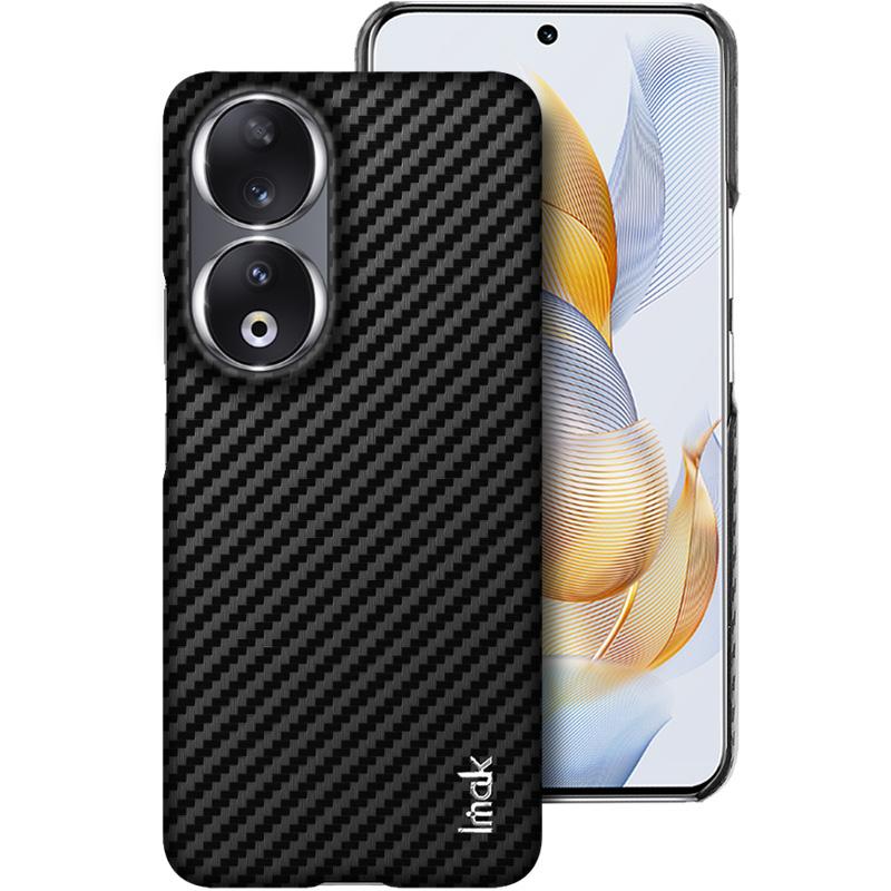 

IMAK Ruiyi Series for Honor 90 PC+PU Leather Phone Cover Shockproof Cell Phone Case Carbon Fiber Texture