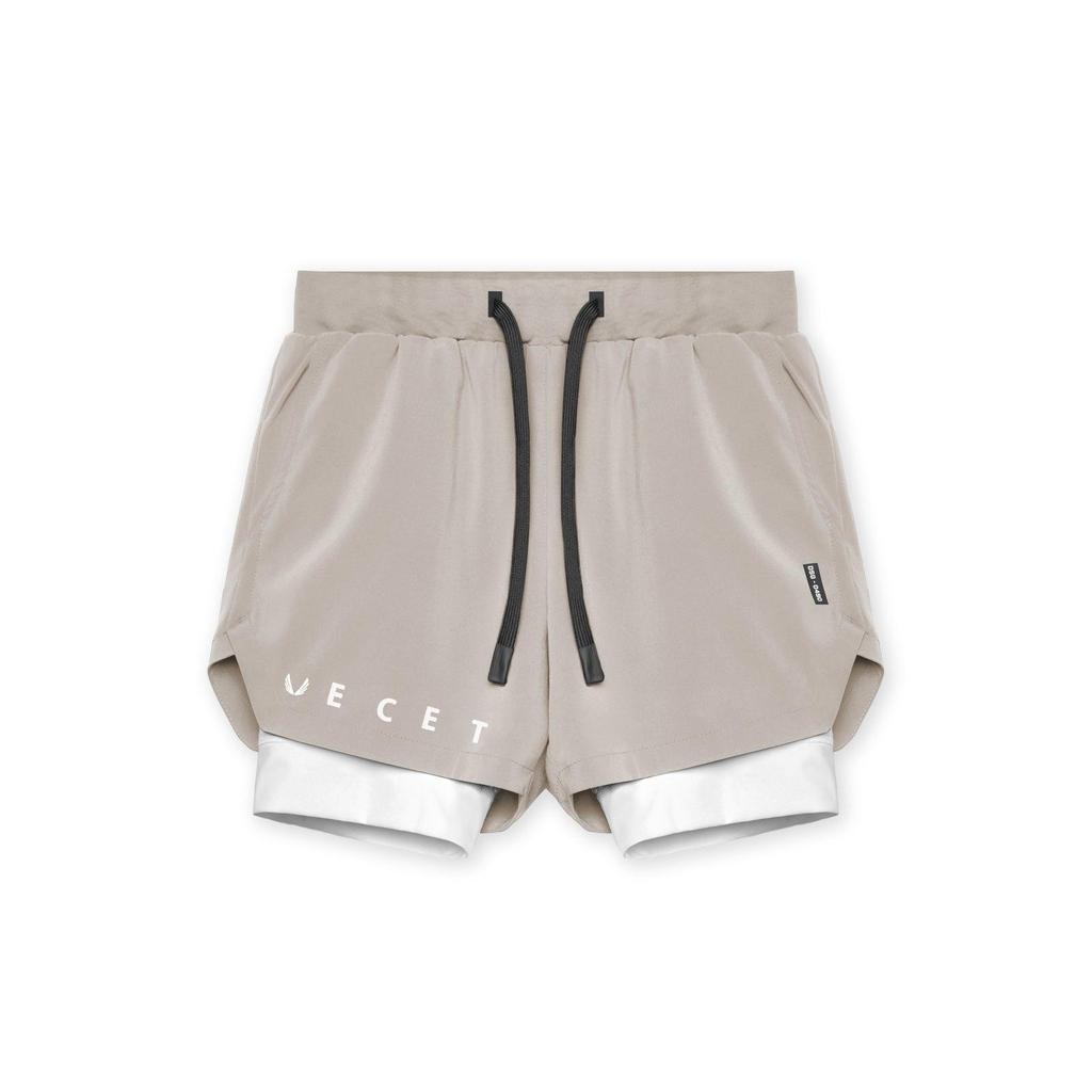 Pantalones Cortos de Verano 2 en 1 de Secado Rápido para Hombre Gimnasio Fitness Running Bodybuilding Jogging Pantalones Cortos Casuales Entrenamiento Baloncesto Masculino
