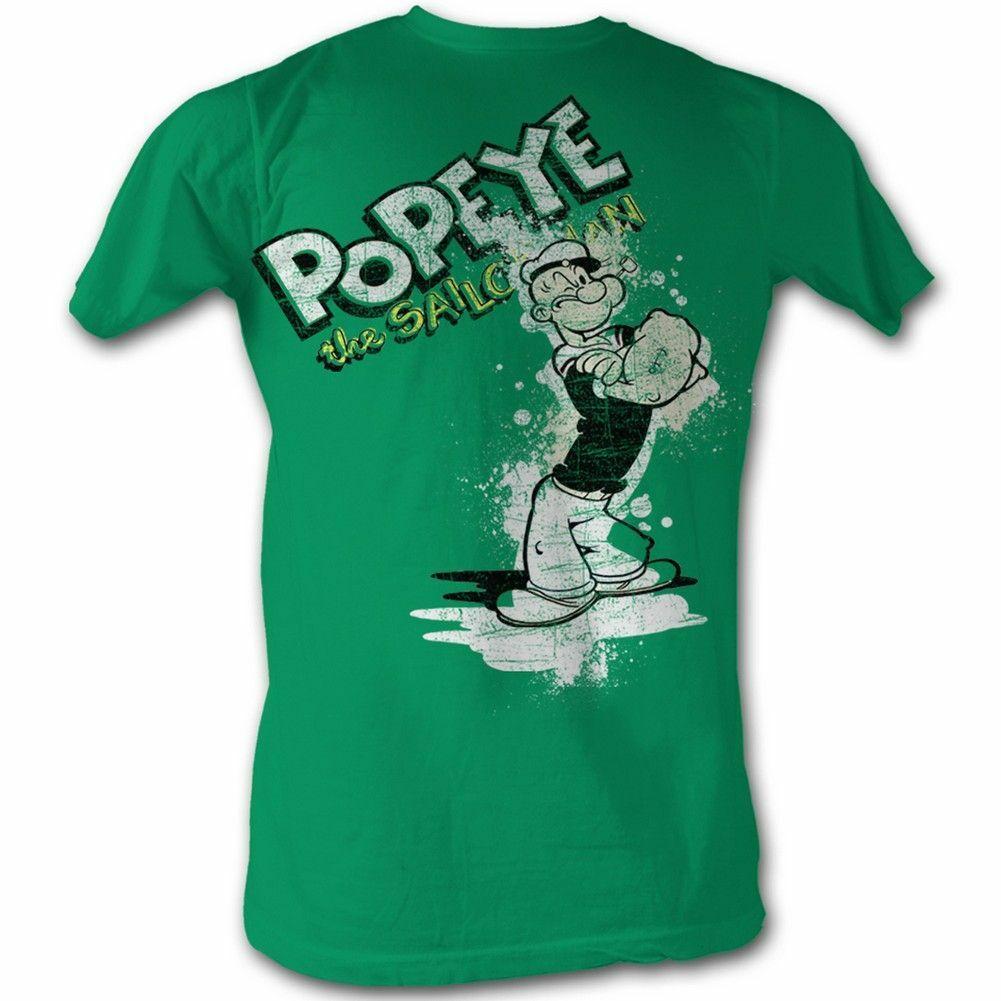 Popeye Popeye Splat Kelly Adult T-Shirt L