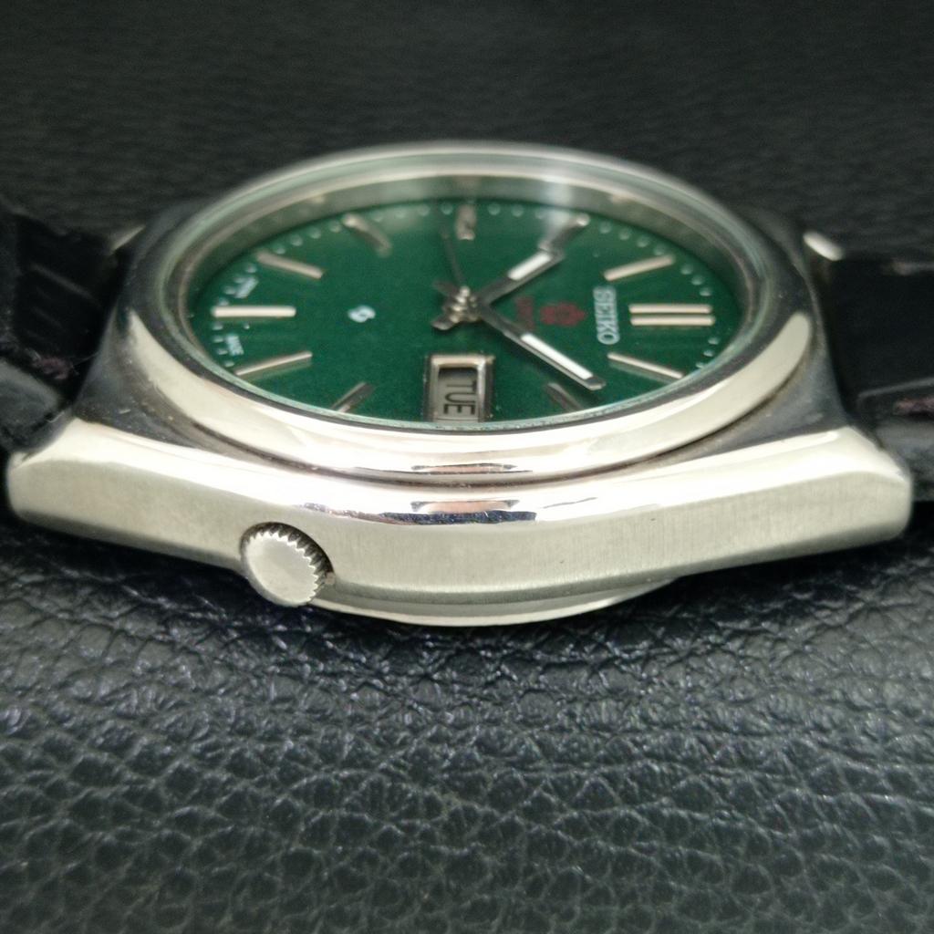 VINTAGE SEIKO EXPO 70 AUTOMATIC 7009A JAPAN MENS GREEN DIAL WATCH A708707-1
