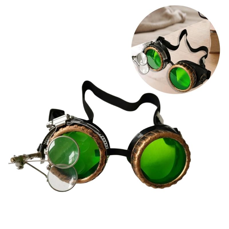 Vintage Steampunk Goggles Welding Glasses Halloween Face Mask Cyber Goggles Cosplay Costume for Womens and Men Gifts