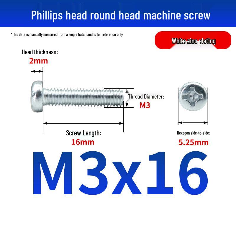 GB823 Phillips Round Head Machine Screw for Switch Socket Panel Junction Box