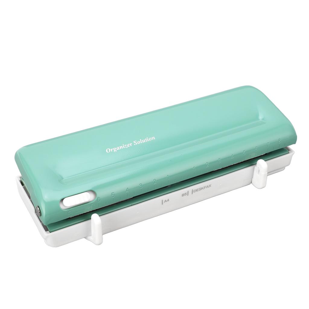 6 Hole Paper Puncher Spacing Adjustable Planner Hole Puncher for A4 A5 B5 A6 A7 Green