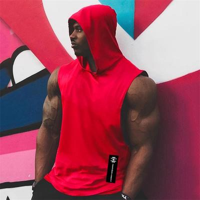 Muscle Guys Brand Mens Fitness Sleeveless Hoodie Shirt Bodybuilding Gym Tank Tops Loose Workout Sleeveless Shirt Hoody Top Male