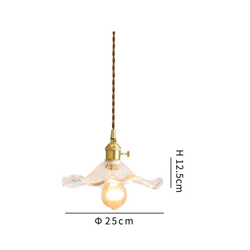 Nordic Sederhana LED Pendant Light Perlengkapan Kamar Tidur Ruang Tamu Bar Berwarna-warni Kaca Lam Gantung Copper Lantern