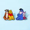 Creative Winnie the Pooh and Tigger Metal Badge Pig Donkey Alloy Brooch