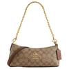 New Charlotte Leather Baguette Bag, One Shoulder Handbag Medium Size Women's Brown CL405-IMBDX