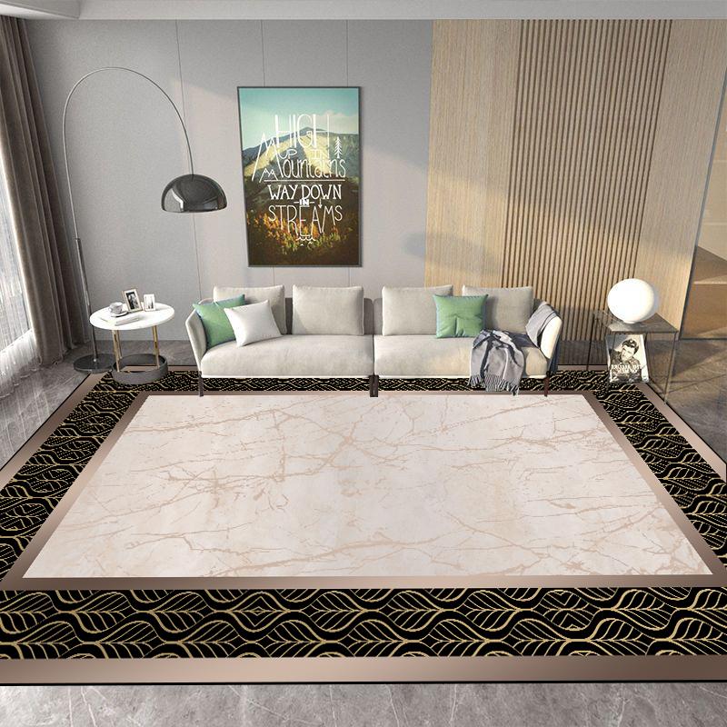 Modern Living Room Carpets Luxury Golden Decoration Carpet Hall Sofa Area Large Rug Bedroom Cloakroom Home Soft Mat Customizable