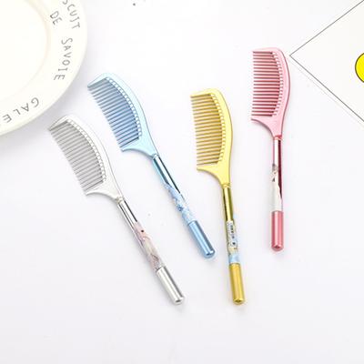 1vnt Juokingi tušinukai Creative Comb Mielas kūrybingas tušinukas Canetas Roller Biuro reikmenys