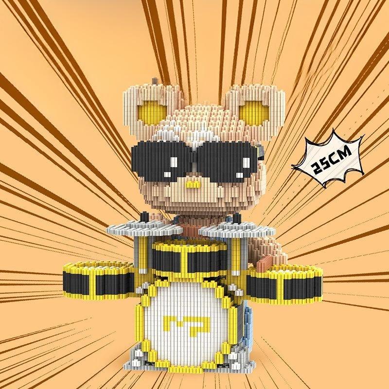 25Cm Kawaii 3D Bear Building Blocks,Assembly Toys,Ornaments, Home Decor,Building Blocks,Thinking Developing Toys,Toys For Gifts