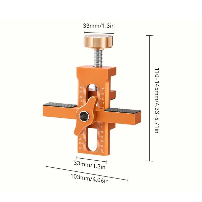 Woodworking 10mm Doweling Drilling Guide Locator Installing Clip Portable Wardrobe Cabinet Door Panel Punched Mounting Jig