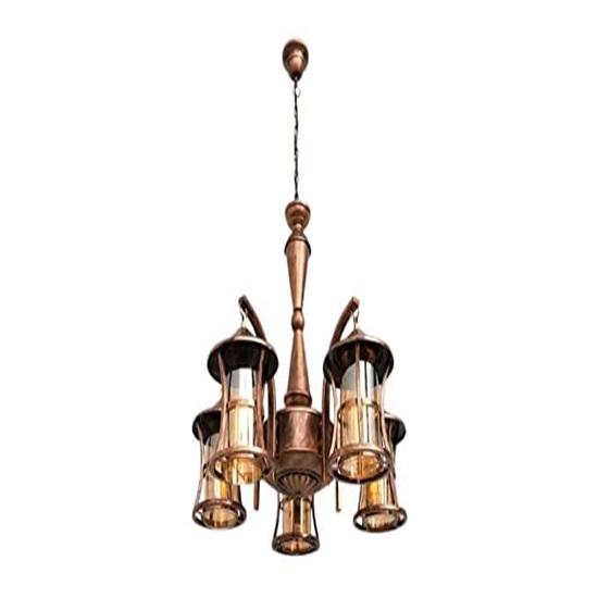 5 Lys Kobber Portugisiske Jhoomer Lysekroner For Hjemmedekor