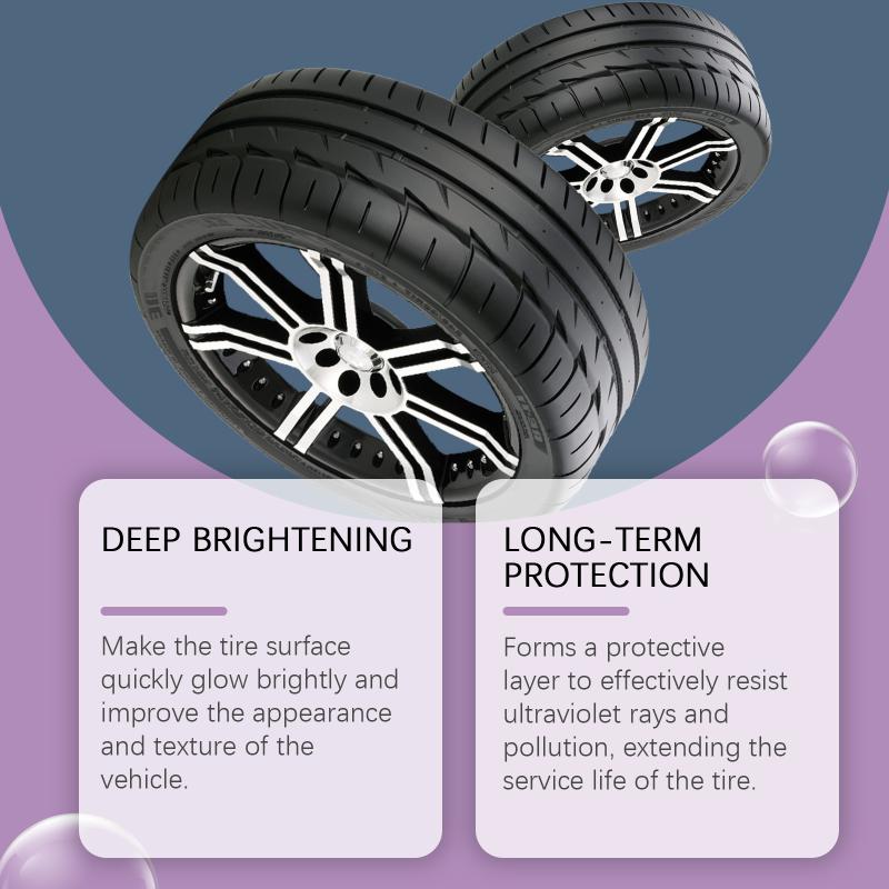 Automotive Tire Gel Cleaner and Polish All in with Deep Wet Shine Crack Prevention for Garage Detailing