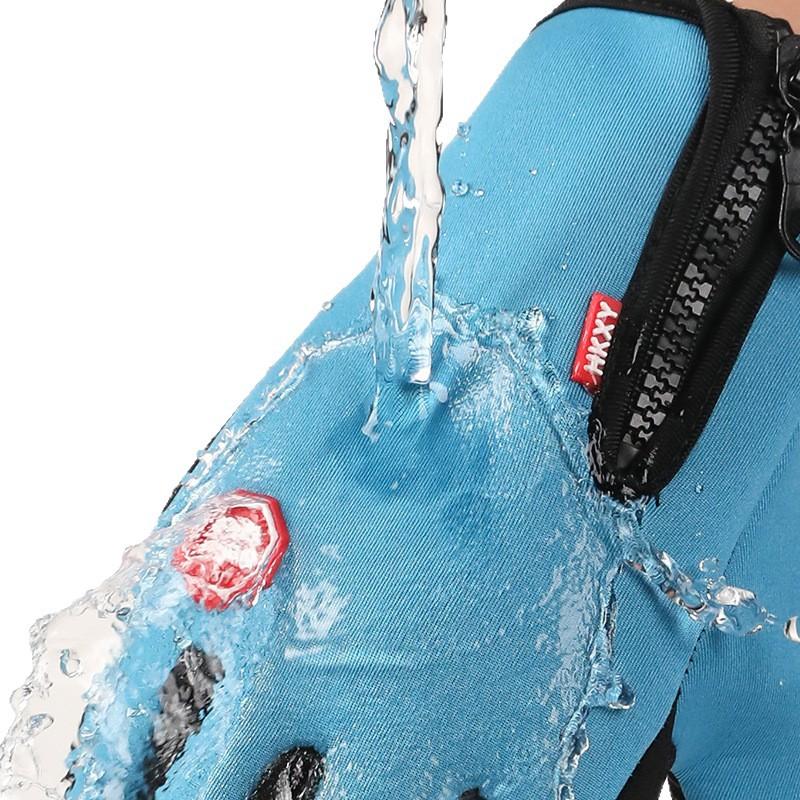 Outdoor Cycling Gloves for Spring and Autumn Men and Women Warm Plus Velvet Waterproof All-finger Fitness Cycling Touch Screen Gloves for Winter