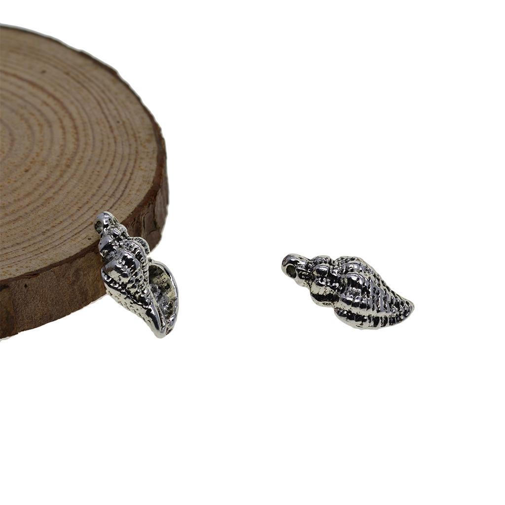 20 Stück Antik 3D nautisch MEER Muschel Anhänger DIY Herstellung Silber