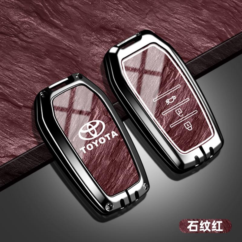 Car Key Case Cover Shell Key holder Bag For Toyota C-HR Hilux Fortuner Land Cruiser 200 Camry Corolla Crown RAV4 2023 2024 2025