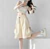 2024 New Cargo Women's Summer Shorts Casual Solid Color Girls Bermuda Shorts Knee Length Pants With Pockets