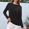 Women's Daily Casual Long-sleeved Printed O-neck Top