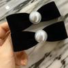 Women's Ribbon Point Petite Pearl Hair Clip