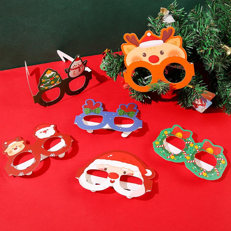 Cartoon Christmas Glasses for Kids - Holiday Party Dress-up Props & Small Gifts