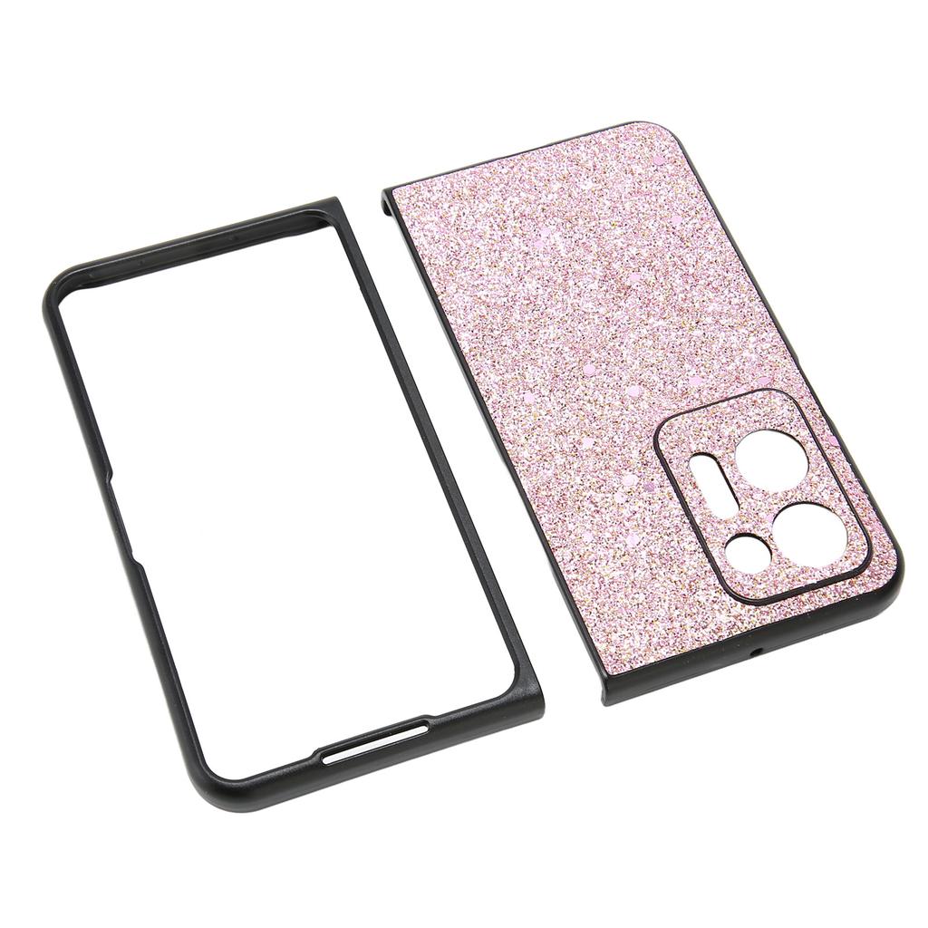 Schutzhülle Kristallhülle Sturzsicher Stoßfest Handyhülle für Oppo Find N2 Pink Glitzer