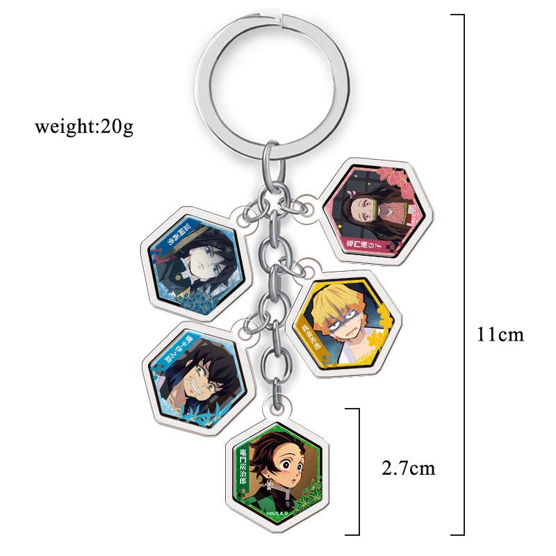 Anime Demon Slayer Acrylic Keychain Transparent Charm Manufacturer Direct Supply Multiple Styles Bulk Custom Beautiful Design
