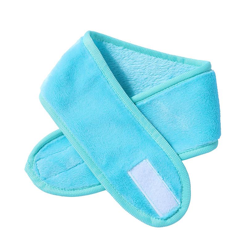 Flannel Headband Double Sided Stretchy Solid Color Head Wrap Hair Bands With Magic Stickers (9 X