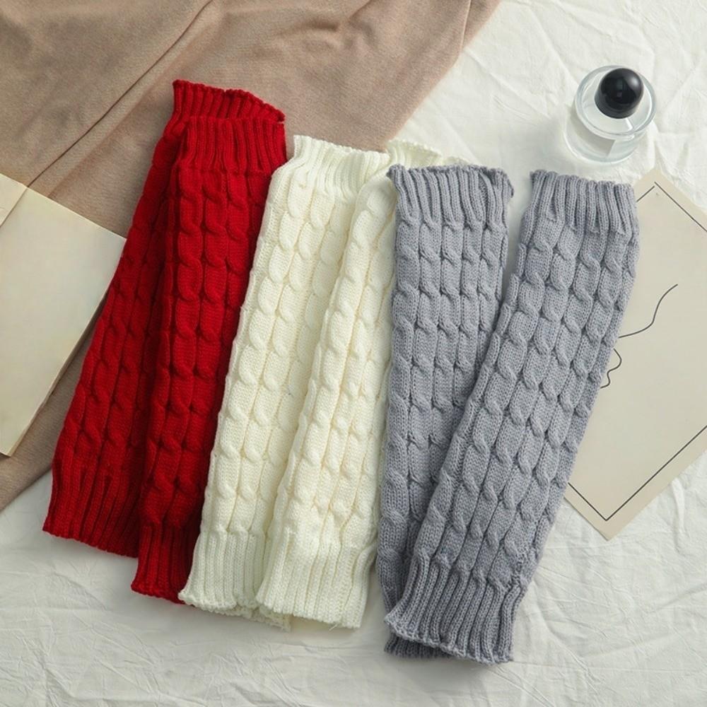 Foot Cover Winter Leg Warmers Knee High Knitted Leg Coverings Socks Fleece Leg Warmers  Women