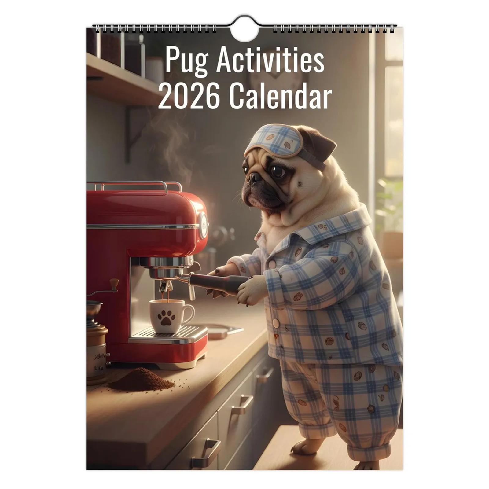 2026 Dog Wall Calendar Jan 2026-Dec 2026 Dog Breed Monthly Wall Calendar for Organizing & Planning