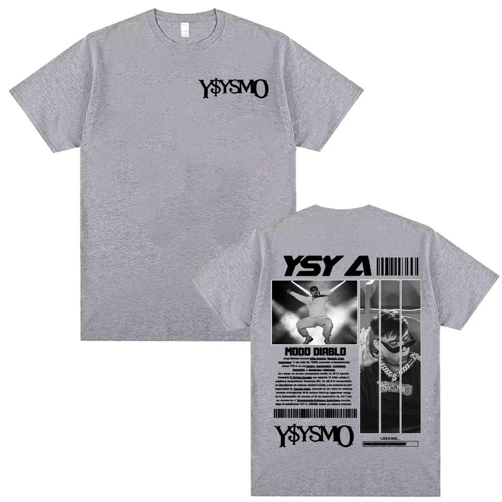 Rapper Ysysmo Ysy A Album Tour 2025 T-shirts for Men Women Fashion Hip Hop Pop Music T Shirt 100% Cotton Loose Oversized T-shirt