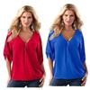 Elegant Chiffon Blouse For Women Summer Loose Fit Pullover Top In Solid Colors