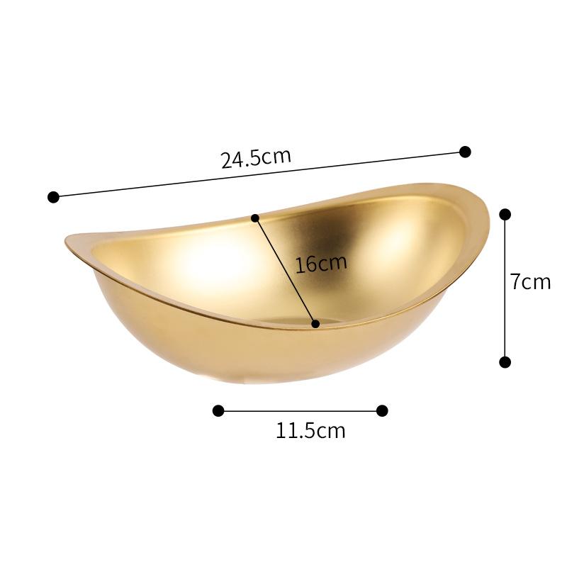 304 Stainless Steel Korean Tableware Ingot Bowl Creative Salad Sugar Fruit Bowls Plates Dishes for Food Kitchen Utensils