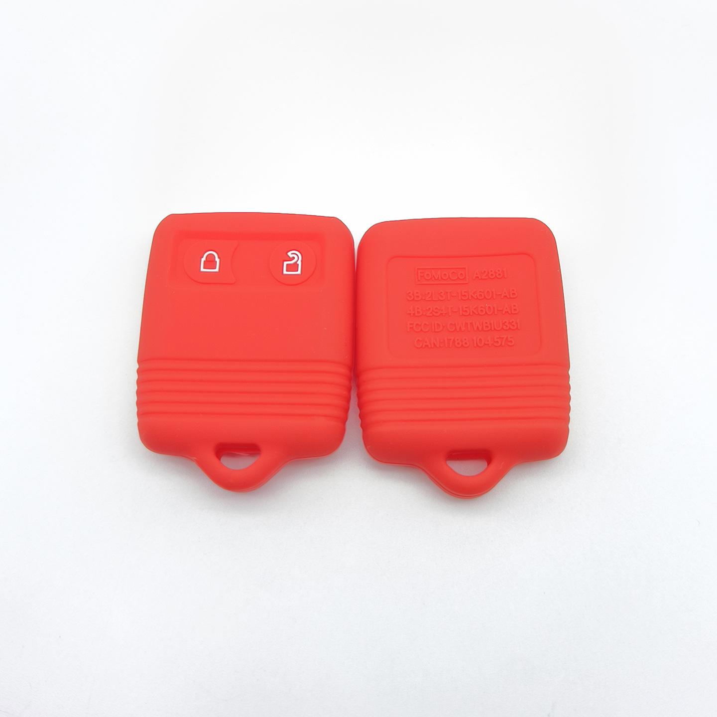 

Soft Silicone Key Cover for Ford Focus Explorer 2-Button Smart Remote красный