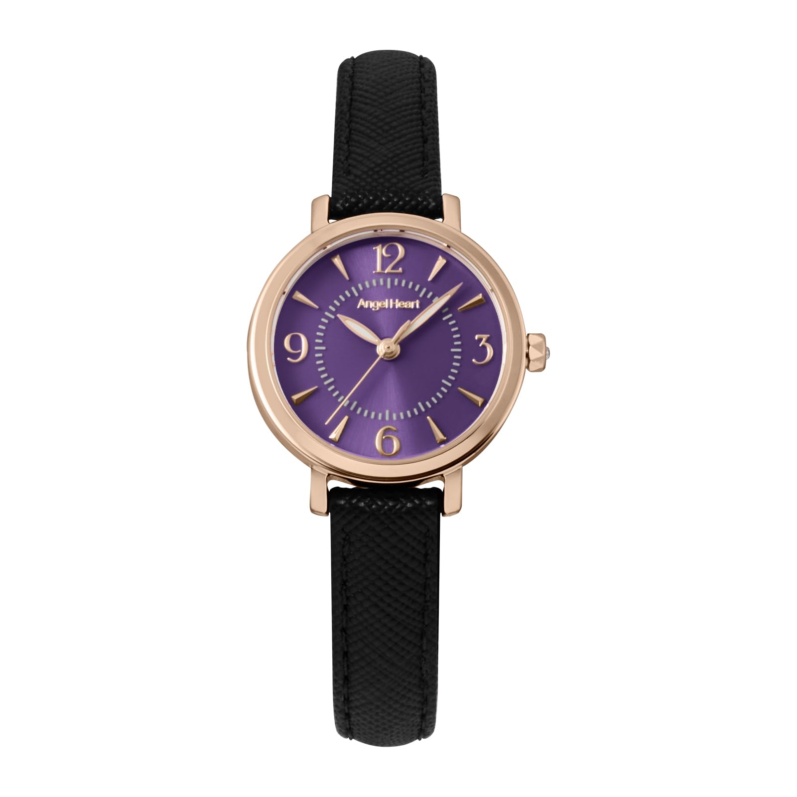 Flowery Time Solar 3 ATM Water Mineral Purple [Angel Heart] Watch, Powered, Resistant, Glass, Dial, OAA25P-BK-PU-AM, Women s [Used] фиолетовый