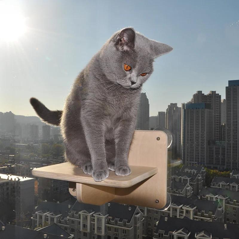 Wooden Cat Climbing Frame Sucker Strong Bearing Capacity Sleeping Large Cat Jumping Platform Stable Pet Products Furniture