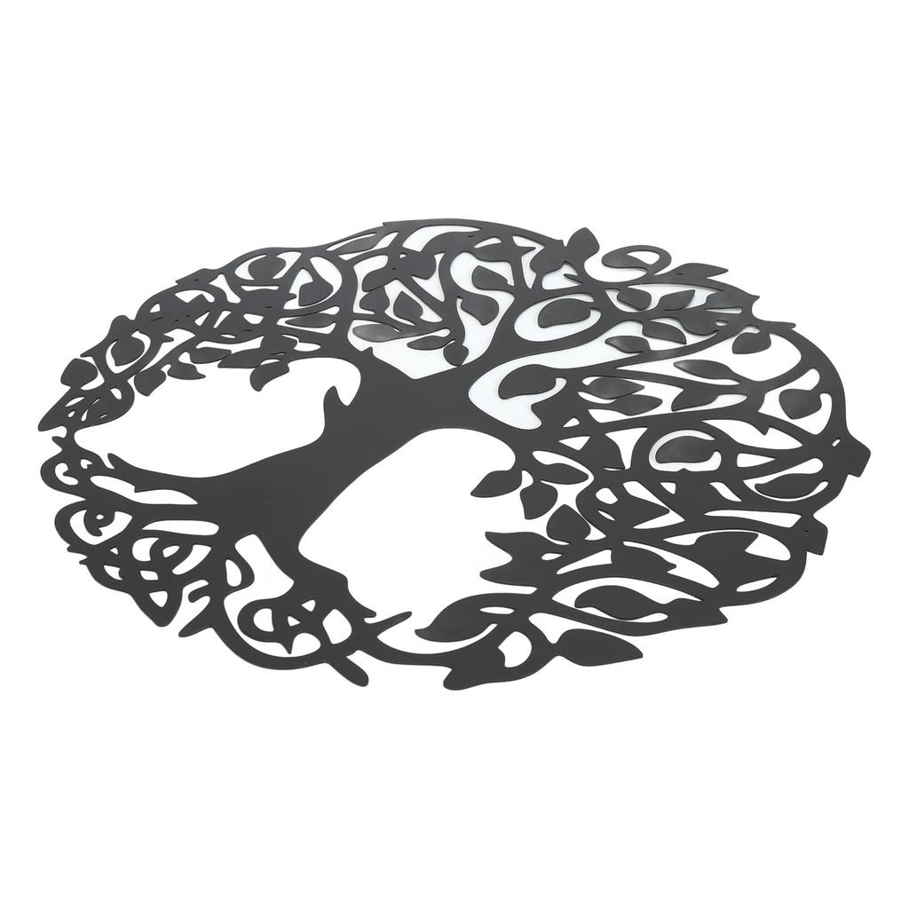 Tree of Life Wall Plaque 11.8 Inch Metal Wall Hanging Decor Garden Art Sculpture for Bathroom