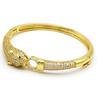 European and American Retro New Leopard Bracelet Exaggerated Trend Zircon Leopard Opening Bracelet