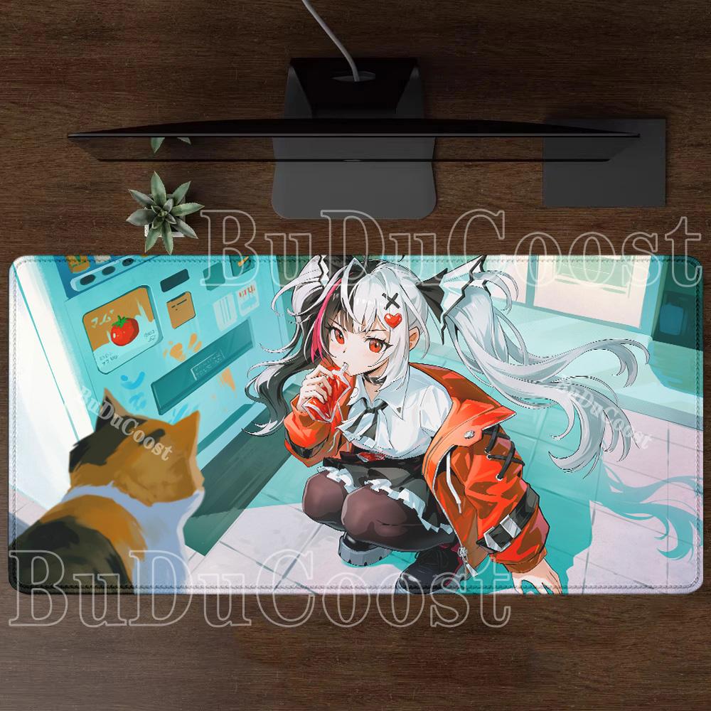 Neverness To Everness Lacrimosa NTE Mousepad Kawaii Anime Girl Mouse Pad PC Non-Slip Rubber Edge Locking Gaming Office Desk Mat