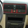 For VW Golf 4 MK4 1999 2000 2001 2002 2003 2004 Center Air Outlet Cover Real Carbon FIber Sticker Vehicle Interior Accessories