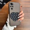 Heart Shape Suction Cup Phone Case for Xiaomi Redmi Note 10S 4G,10 4G,POCO M5s Semi Transparent Matte Shockproof Soft TPU Cover