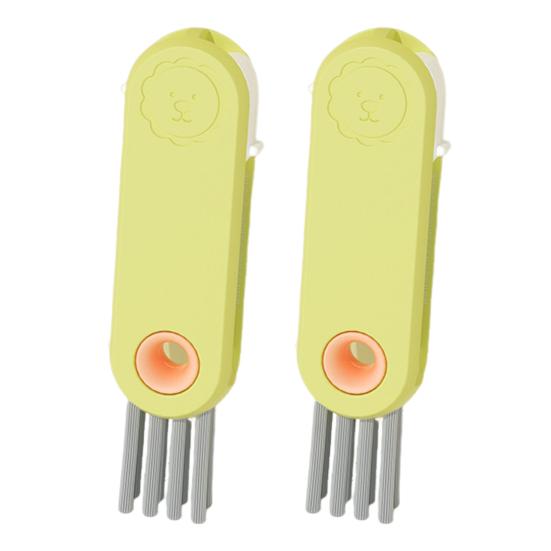 In 1 Tassen Deckel Reinigungsbürste Cartoon Löwen Design Doppelseitig