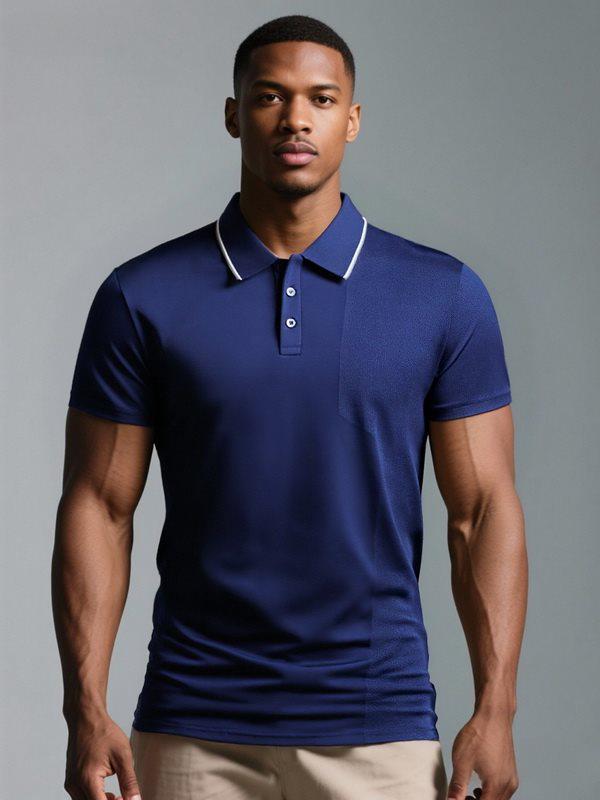Men's Quick-Dry Breathable Polo Shirt - Summer Casual Short Sleeve Solid Color