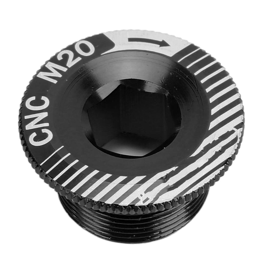 Fahrrad Kurbelarmschrauben Aluminiumlegierung M20 Kurbelbefestigungsschraube Fahrrad Kurbelgarnitur Armbolzen M20 Schwarz