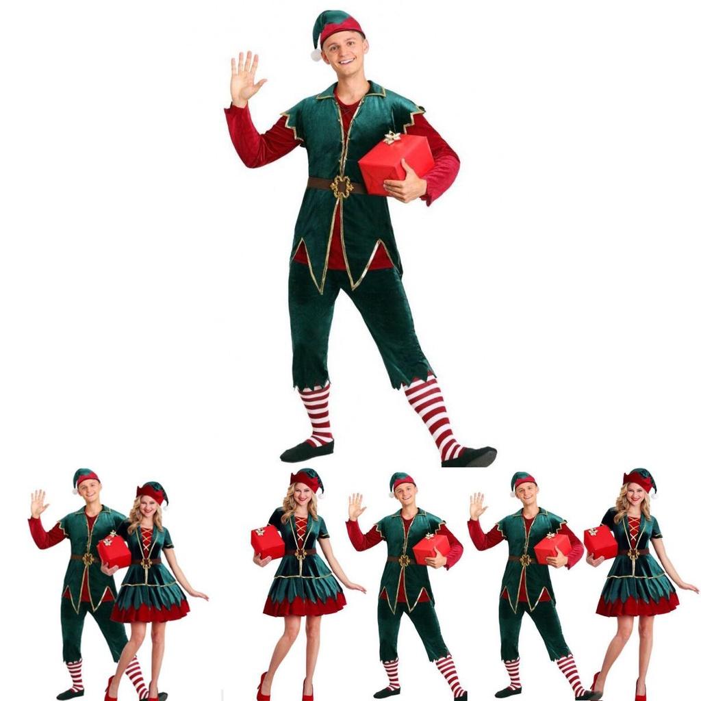 Durable Christmas Costume For Couples With Fashionable Style And Soft Velvet Feel