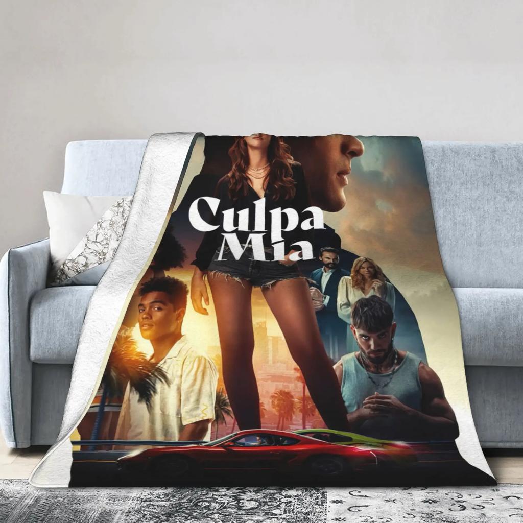 Hot Film Culpa Mia Blanket Warm Soft Funny Plush Throw Blanket for Students Outdoor Flannel Bedspread Bed Cover