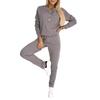 2024 Women's Casual Long Sleeve Half-Button Sportswear Set