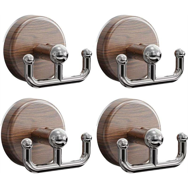 Многофункциональный крючок-присоска для дверного венка - Крючки с текстурой дерева без сверления4шт Передняя для двери Совместимо 1890₽