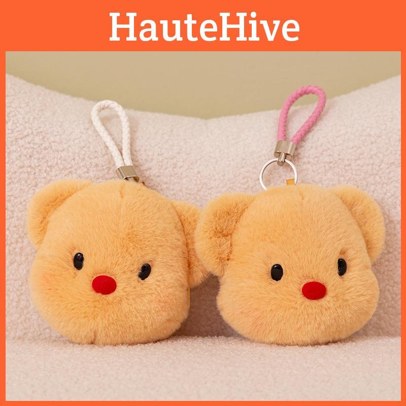 Bear Plush Butter Toy Keychain Coin Purse Headphone Bag Pendant Decorations